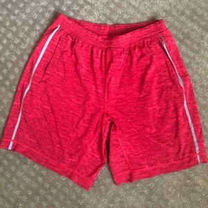 Lululemon mens red running shorts